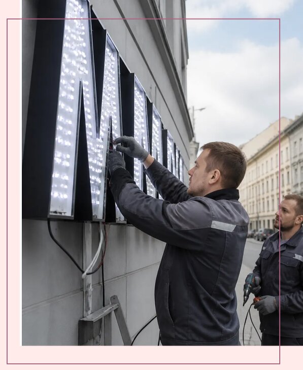 Изготовление и монтаж светодиодных LED вывесок в Канске